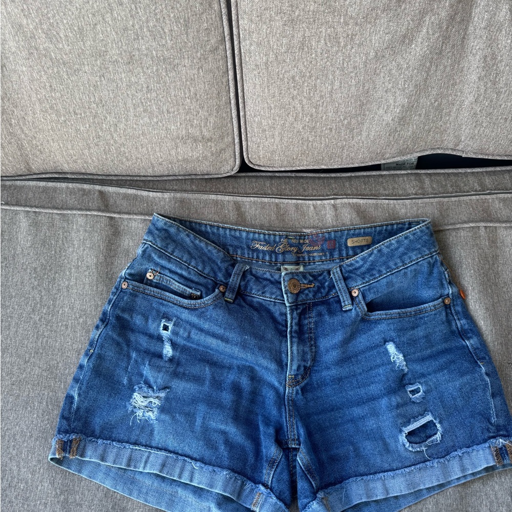 Faded Glory Distressed Blue Jean Shorts